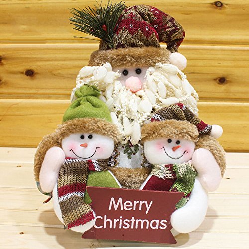 Preisvergleich Produktbild MingXiao Bar schaufenster weihnachtsverzierung Puppe weihnachtsverzierung Stoff Handwerk Bunte Tabelle Dekoration Haus