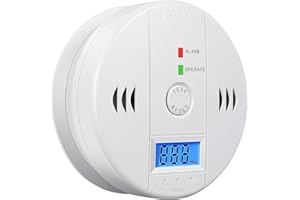 Detecteur Monoxyde Carbone Detecteur de Fumée Détecteur Monoxyde de Carbone, Gofemial Portable Détecteur d'alarme CO avec Affichage Numérique pour Alarme sonore 85db à la Maison au Bureau