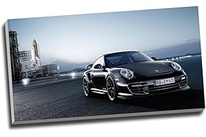 PANTHER PRINT Impression de voiture de sport Porsche 911 Gt2 RS sur toile pour décoration murale 76,2 x 40,6 cm