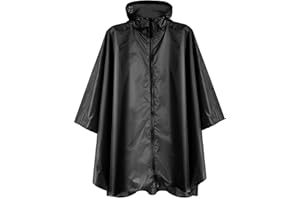 ANYOO Wasserdicht Radfahren Regen Poncho Portable Leichte Regenjacke Mit Kapuze Fahrrad Fahrrad Compact Regen Cape Wiederverwendbare Unisex für Backpacking Camping Outdoors,Einheitsgröße