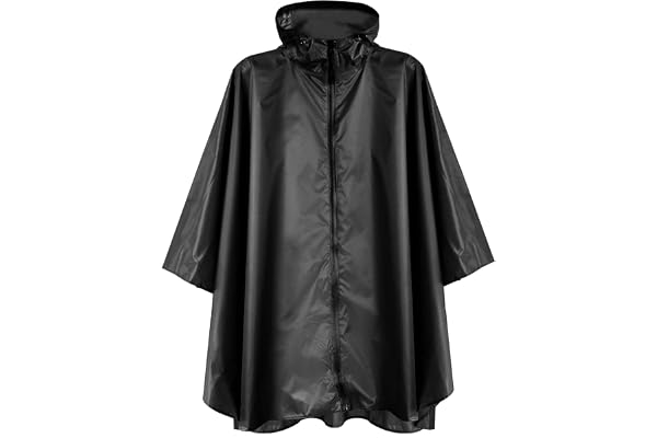 Anyoo lättviktig, vattentät Ripstop poncho med huva för utomhusaktiviteter