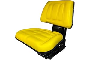 CARRETCAR EUROPEA Asiento Tractor Universal PVC Amarillo | Para Carretillas Elevadoras, Toritos, Excavadoras, Maquinas Industriales, Maquina Ganadera, Motos Agrícolas, Asiento Segadora, Montacargas (RM20/YELLOW)