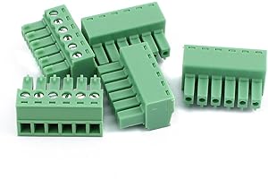 Aexit 5Pcs 300V 10A 2EDGK Connecteur de terminal à vis pour carte PCB à 6 broches avec pas de 3,81 mm HS218654Q726989O