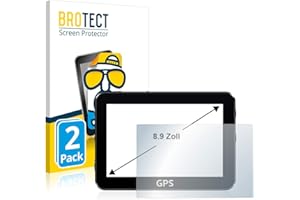 BROTECT Protector Pantalla Anti-Reflejos 8.9" para PCs de panel táctil con 22.6 cm (8,9 pulgadas) [195 mm x 114 mm, 1:2] (2 Unidades) Mate