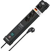 Brennenstuhl Premium-Line regleta enchufes de 4 tomas con protecci&oacute;n contra sobretensiones hasta 60.000 A (cable de 1,8 m, in