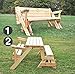 Produktbild KLAPPBARE GARTENTISCH MIT HOLZBANK, SITZBANK MASSIV, AUSZIEHBAR – ALL IN ONE GROSS