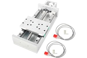 RATTMMOTOR Guide linéaire CNC, largeur 150 mm, course efficace 200 mm, axe X Y Z, vis à billes SFU1605 avec support de moteur + 2 interrupteurs de fin de course