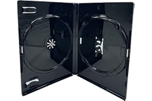 DRAGONTRADING Dragon Trading Amaray - Juego de 10 fundas para CD o DVD Blu Ray (cara en la cara) con lomo de 14 mm y funda exterior para incrustaciones