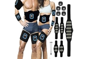ERYSIN Elektrostimulatoren Massagegeräte, EMS Bauchmuskeltrainer Aluminiumblech Muskelstimulator, Muskelaufbau ABS/Bauch/Arm/Bein Anzeige des Kalorienverbrauchs Rückenmuskeltrainer Gürtel Sport Fitness