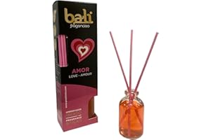 Bali fragancias Ambientador Mikado AMOR Difusor con varillas de ratán para tu salón, comedor o cualquier estancia de tu hogar, fragancias seleccionadas, Aromaterapia, Perfumado (30 ml)