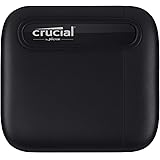Crucial CT1000X6SSD9 X6 1 TB Portable SSD – Up to 540 MB/s – USB 3.2 – External Solid State Drive, USB-C, Black