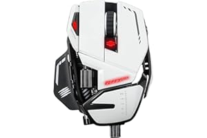 MAD CATZ MADCATZ RAT 8+ Souris Gamer Filaire USB - Souris Ergonomique 11 Boutons Programmables - Capteur Optique Pixart3389 16000 DPI - Repose Poignet Réglable - Blanche