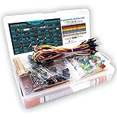 KUBOWAI Starter kit für Elektronische Komponenten für Anfänger mit Breadboard, Potentiometer Leistungsmodul Widerstandskonden