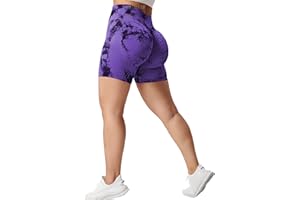 YEOREO Women Gym Short High Waist Tummy Control Scrunch Butt Seamless Workout Butt Lifting 5" Cycling Shorts