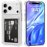 Apple iPhone 17 Pro Kapak Kamera Korumalı Kartlıklı Darbe Emici &Ouml;zellikli Şeffaf Silikon Kılıf