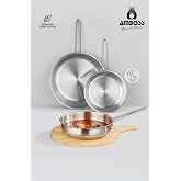 Amboss Vento Steel İnd&uuml;ksiyon Tabanlı 3 Par&ccedil;a Tava Seti 20-24-28 cm