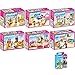 Produktbild PLAYMOBIL® Puppenhaus 7er Set 5304 5306 5307 5308 5309 5336 4791 Babyzimmer mit Wiege + Buntes Kinderzimmer + Romantik-Bad + Wohnzimmer mit Kaminofen + Schlafzimmer Einbauküche mit Sitzecke + Handwerker mit Fahrrad
