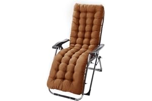 UYEOCO Cojín para Tumbona para Tumbonas de Jardín, Cojín Grueso para Silla para Interior y Exterior, Jardín Patio Playa Respaldo Alto(Color:#6,Size:170x48x8cm)