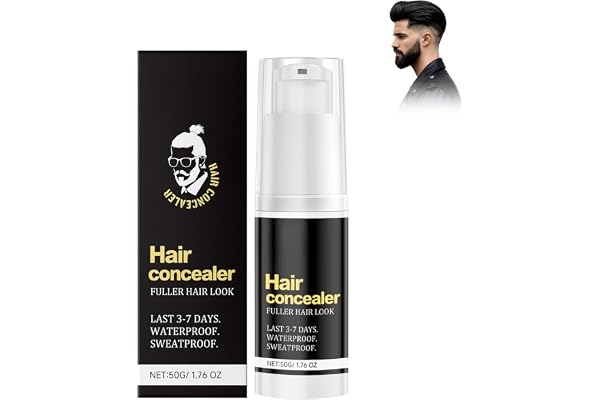 Vattentätt hår concealer för tunning hår, Bald Spots & Grey Coverage, Root Up & Hair Filling Cream för omedelbar full look, Sweatproof för män och kvinnor (50 g)
