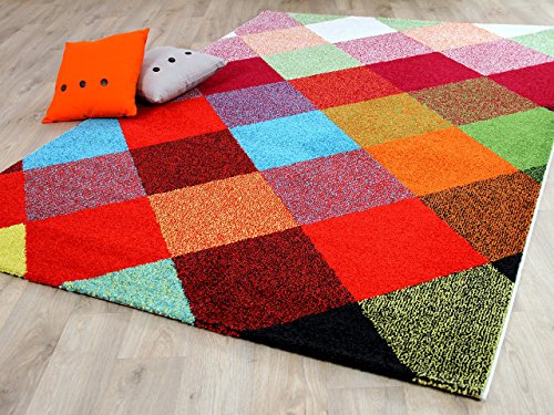 Designer Teppich Funky Karo Bunt in 4 Größen