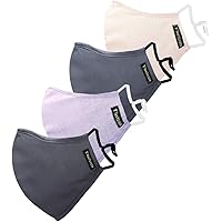 Van Heusen Men's cotton Face Mask (Pack of 4) (VHMSBRGB076607_ Assorted_ Free Size)