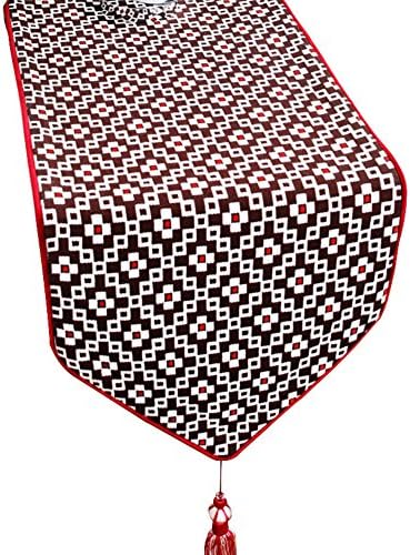 Table runner Cotton hemp modern coffee table flag Shoes Hotel restaurant table flag-A 33x160cm(13x63inch)