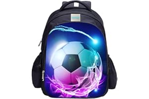 MATMO Soccer Backpack for Boys, Soccer Print Backpack Cool Football Pattern School Bag