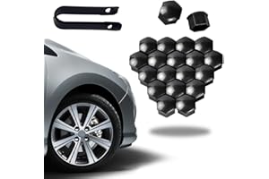 COYUN 20 piezas cubierta de tuerca de coche, tapas para tuercas de rueda, con herramienta de desmontaje, tapón hexagonal, 17mm