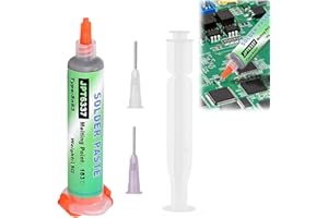 BIGYQIU Sn63 Solder Paste,183℃ Melting Point Flux Paste,No Clean Flux Soldering Paste,Syringe Solder Paste,Solder Flux Syringe for Electronics,PCB,CPU,LED,BGA Repairing,DIY Tools
