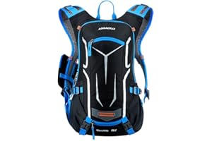 LIXADA Lixxada Mochila de Ciclismo Impermeable 18L Unisexo Respirable Ultraligero con Cubierta de Lluvia Mochila de Hombro para Ciclismo Montañismo Viajes
