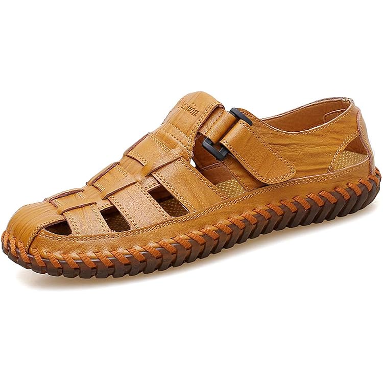 Sandales De Randonnée Homme JOMIX En Cuir - Bout Fermé Pour Plage, Piscine Et Sport