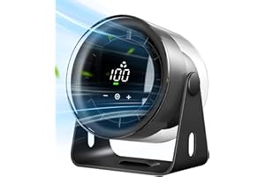 EasyAcc Ventilatore da Tavolo a Batteria 6000mAh Ventilatore Turbo 100 Velocità Ricaricabile Potente, 3-24 Ore/Silenzioso/USB-C per Scrivania Ufficio Campeggio-F31