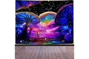 G-LIKE Wandteppich Wandtuch UV-Reaktiv Wandbehang – 3D Digital Bedruckt Farbenreich Dekostoff Dekoration für Wohnzimmer Schlafzimmer Party Urlaub
