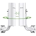 AdaLov CPE366 Gigabit Wireless Bridge with Bracket Mounts, 5.8G Point to Point WiFi Bridge Outdoor, 16dBi High-Gain Antenna Ethernet Bridge with 100/1000Mbps LAN Port Extend Internet up to 3KM, 2-Pack