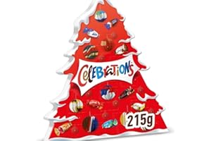 Celebrations Calendario dell'Avvento, Snack Assortiti al Cioccolato, praline miste al cioccolato Mars, Bounty, Snickers, Twix, Maltesers e altri ancora: confezione da 215g