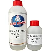 Mum Kimya D&ouml;k&uuml;m Tipi Parlak Şeffaf Epoxy Re&ccedil;ine/Hobi Epoksi Re&ccedil;ine