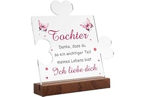 Blumuze Geschenke für Tochter, Acryl Dekoschild Tochter Geschenk,Tochter Geschenk Geburtstag,Geburtstagsgeschenk Weihnachten Muttertagsgeschenk Muttertag für Tochter,Beste Tochter Geschenkidee