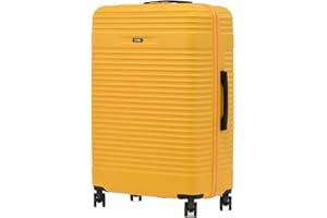 OCHNIK Walizka, twarda walizka, materiał: ABS, model: WALAB 0040, 4 kółka, wysoka jakość, Żółty kanaryjski, XL, Walizka