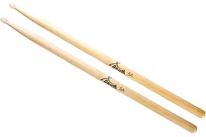 XDrum Schlagzeug Sticks 5A Nylon Tip (tropfenförmiger Nylonkopf, Länge: ca. 405 mm, 1 Paar)