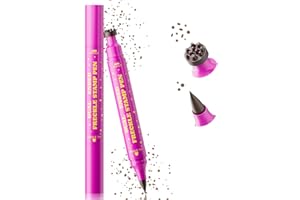 Noerrors Freckle Stamp & Freckle Pen, 2 in 1 Faux Freckles Stamp with Soft Dots Pen for Natural Lifelike Look, Magic Fake Freckles Marker Stain Waterproof Long Lasting Sun-Kissed Makeup # Brown