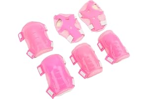 Yechiry Skyddsutrustning för Rullskridskoåkning, Justerbara Handledsskydd för Knäarmbågar med Andningsbart Nät, Perfekt för B