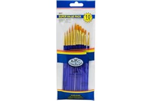 ROYAL & LANGNICKEL ARTIST PAINT BRUSH SET X10 POINTED ROUNDS SHADERS SVP7