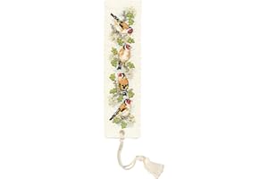 Goldfinches Bird Bookmark Cross Stitch Kit - Textile Heritage