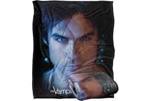 LOGOVISION VAMPIRE DIARIES Damon (Somerhalder) Seidige Kuscheldecke, Optimalweich, 152 x 127 cm