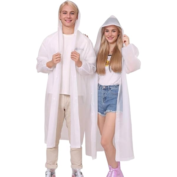 Poncho De Pluie Garçon 2 Ponchos De Pluie EVA Réutilisables - Imperméables Et Ultra-légers Pour Rando, Vélo, Camping Cape Pluie Eva Réutilisable