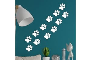 WALL4STICKERS Autocollants muraux en vinyle motif patte de chat pour voiture, cuisine, patrouille, sac en papier, noir, empreintes de pattes d'animaux, sacs de chambre pour enfants, décoration d'intérieur,