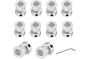 BZ 3D GT2 Pulley 20 Teeth 8mm Bore 10mm Width GT2 Timing Pulley Wheel 8mm Bore for 3D Printer 9mm/10mm Width GT2 Timing Belt.(10 pcs)