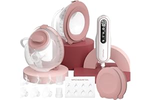 Momcozy Tiralatte Elettrico V2 Pro Ultra-Leggero e Portatile: Design a Mani Libere con Flangia DoubleFit Integrata | 3 Modalità, 9 Livelli | Silenzioso e Anti-Perdite | Misure 17/19/21/24mm