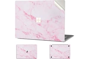 Digi-Tatoo Surface Skin Decal for Microsoft Surface Book 3 (13.5 Inch), Easy Apply, Full Body, Protective & Decorative Vinyl Skin Wrap Sticker [Pink Marble]