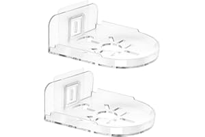 OUPDATE Lot de 2 Supports Muraux Adhésifs pour Caméra de Surveillance, Support Étagère Caméra en Plastique sans Perçage pour Intérieur et Extérieur, Montage Mural Universel Compatible avec Tapo Camera